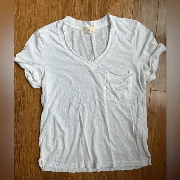 Anthropologie T.la Petite V-Neck Roll Cuff Basic T-Shirt bundle tie dye size XS - Picture 9 of 14